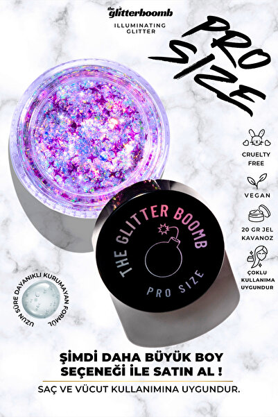 the glitter boomb the glıtter boomb - jel glitter - Wonderland20gr PRO SIZE