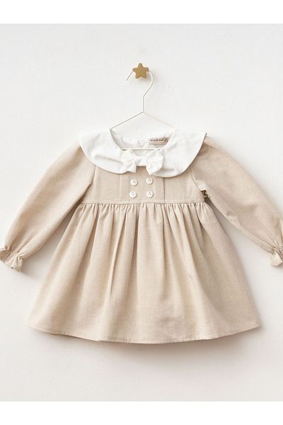 Cherrys Bebek Bow Linen Dress