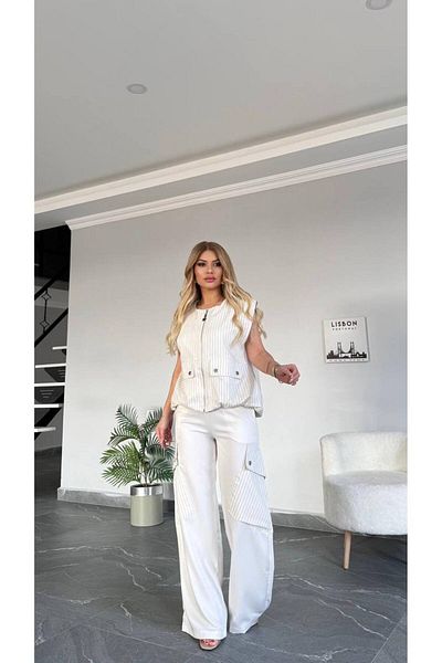 Bella Belluci مجموعة ثلاثية من الموسم الجديد بخصر مطاطي