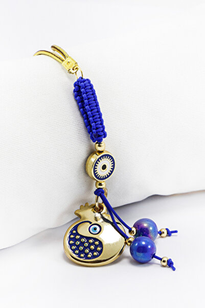 biuti Lacivert Renkli Çerçeveli Nazar Boncuklu Desenli Nar Figürlü Dikiz Ayna...