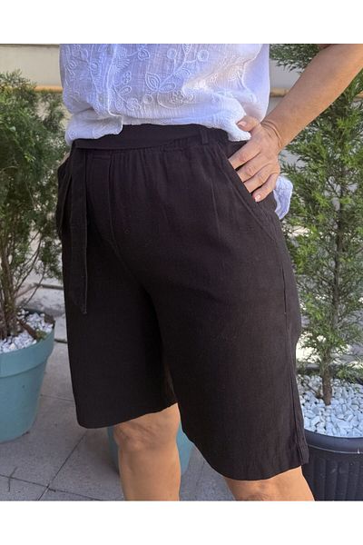 DenizEge Cotton Shorts Black