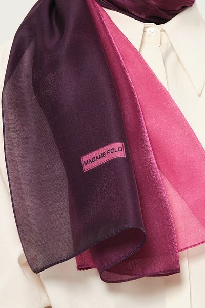 Madame Polo Amber Gradient Shawl Multicolored Wrinkle-Free Fabric