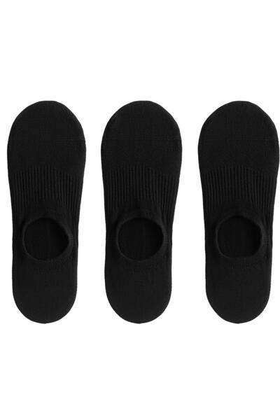 Oysho 3 çift pamuk karışımlı high cut görünmez spor çorabı