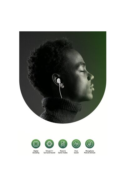 ACER Virtual 7.1 Theater Type C Headphone, White, AX THREE