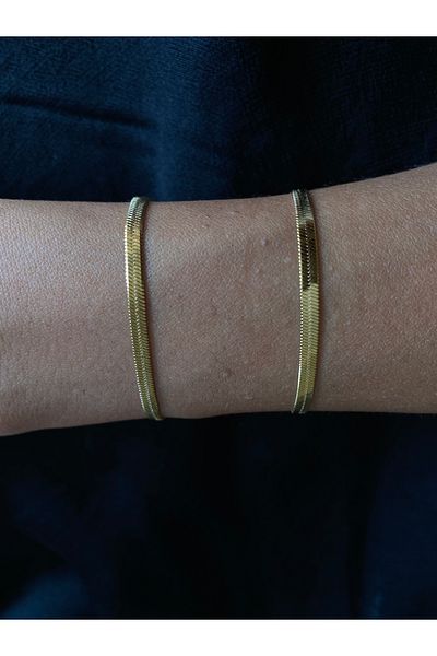 Atelier Licia Italian Crushed Model Steel Bracelet – Non-Tarnish, Water Resistant, Stylish Design
