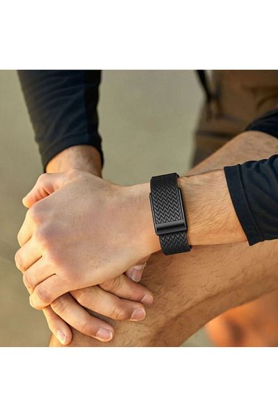 REDz Accessories Soft Wave Strap, Whoop Compatible, Sport, Elastic and Adjustable, Textile, Black