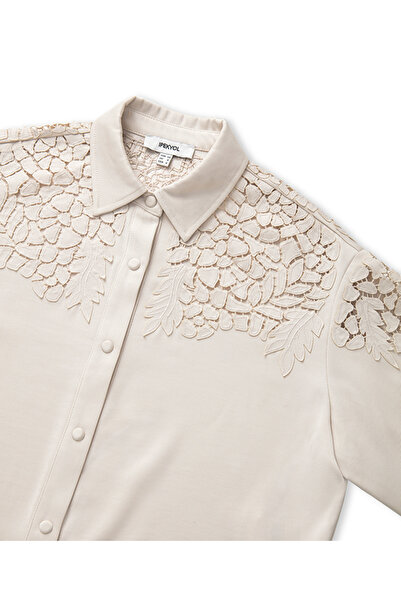 İpekyol Embroidery Applique Shirt Jacket