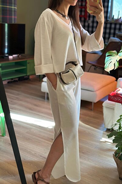 Defne&Apollon İpekçilik Elan Woven Blouse - Trousers Set – 20% Silk 80% Viscose