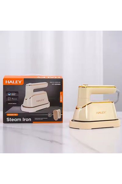 HALEY 1300W Electric Iron, Small Portable High Quality, with Steam, Powerful, Cream