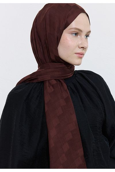 Freshscarfs Nori Silky Jacquard Shawl Tree Bark