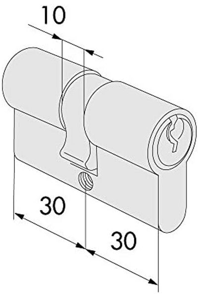 Cisa European Profile Cylinder C2000, Brass, Gold