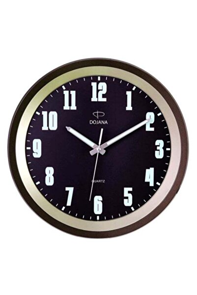 dojana Round Shape Analog Wall Clock Dark Brown/Light Brown/White 340 x 340mm