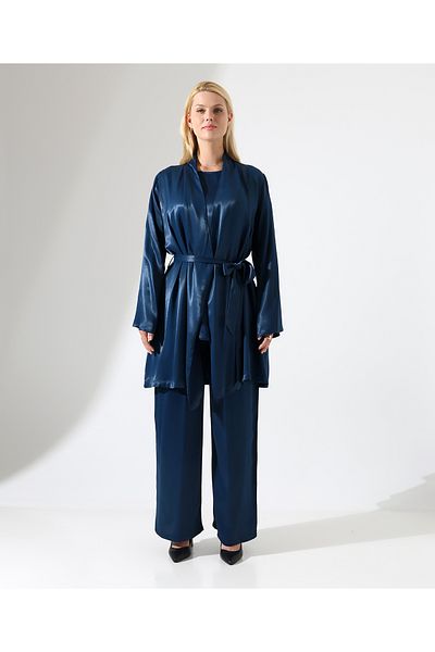 Fi'l Arz Fashion Satin Kimono Set