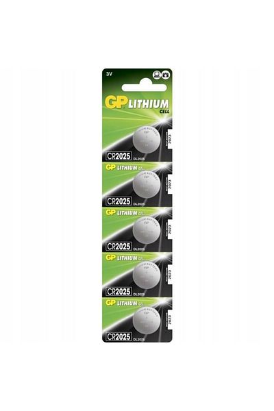Electronica GP Batteries LITHIUM BUTTON Cell CR2025, 2187