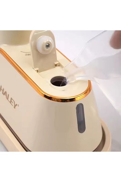 HALEY 1300W Electric Iron, Small Portable High Quality, with Steam, Powerful, Cream