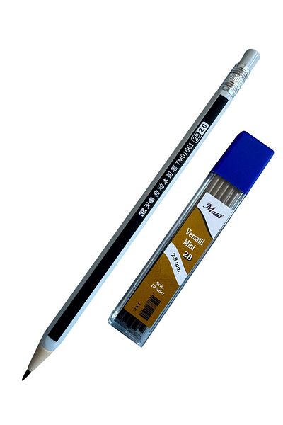 Polin 2.0mm Mechanical Pencil Set with 10Pcs Replacement Leads, Pastel Color