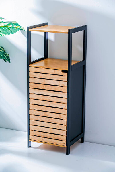 ACAR Vika Bambu Kapaklı Dekoratif Dolap