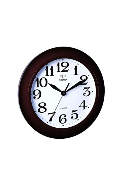 dojana Round Analog Wall Clock Brown/White