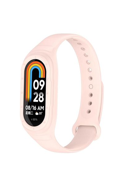 REDz Accessories Sport Strap for Xiaomi Mi Band 8 / Band 9, Adjustable with Button, Silicone, Pink