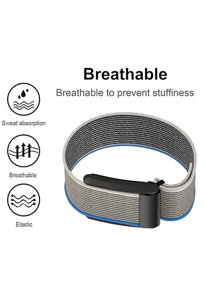 REDz Accessories Curea sport țesută, compatibilă cu Whoop, reglabilă, nailon elastic, gri și albastru