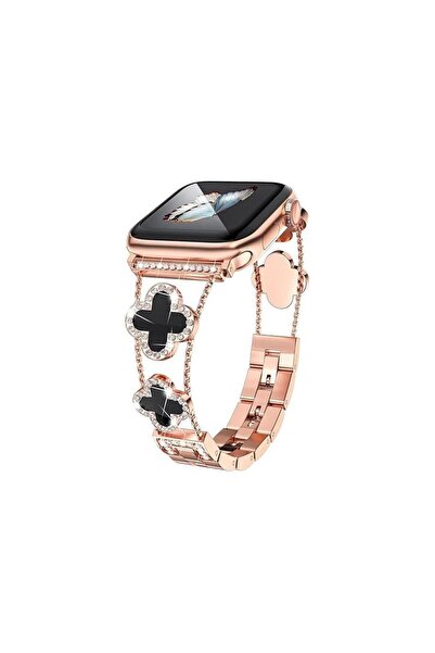 Alstrap Apple Watch 11-10 46mm 7 8 9 45mm 4 5 6 Se 44mm Uyumlu Taş Detaylı Za...
