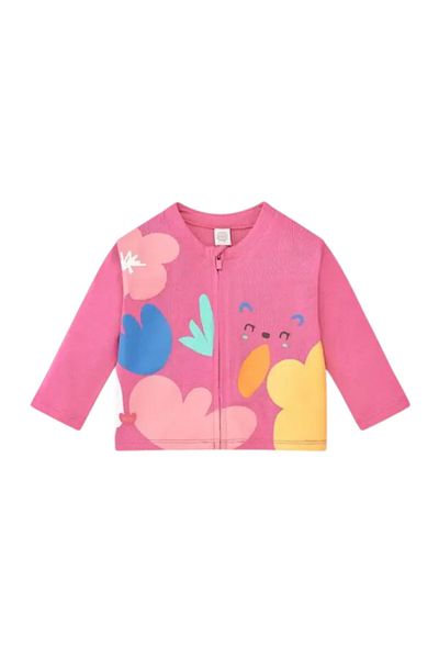 Tuc Tuc Pink Girl's Zippered Cardigan