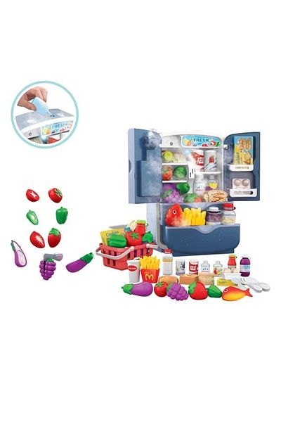 divendi-ro Toy refrigerator, with sound and light, accessories included, 46x15x35.5cm, multicolor