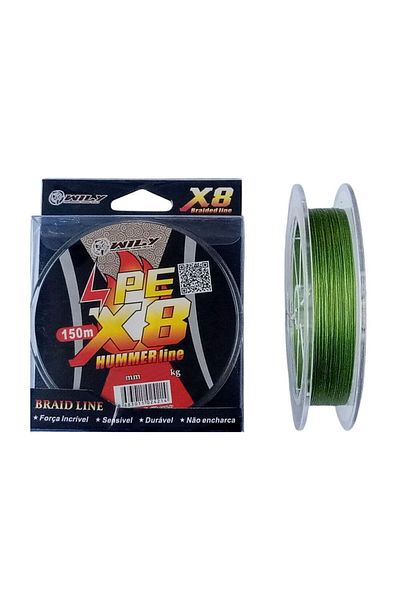 Wily Hummer 8X 0,18mm 150m Line Fishing Line Green