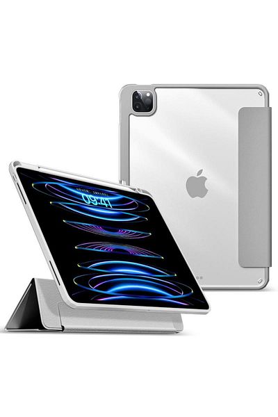 eSTUFF Etui pod rysik iPad Pro 12.9 2022/2021. Grey front/Transparent back.