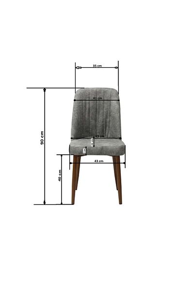 ARTA DOOR Set 4 Scaune Artemis Picior Maro