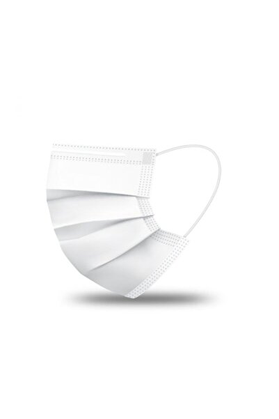 None كمامة وجه 3 طبقات، 50 قطعة - أبيض