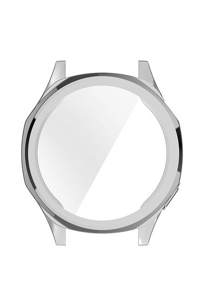 REDz Accessories Carcasă de protecție moale cu capac, Huawei Watch GT5 (46MM), protecție ecran, silicon, argintiu