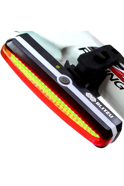 Carsons COB LED Bicycle/Trottinette Rear Light, USB Rechargeable, 6 Lighting Modes, Black