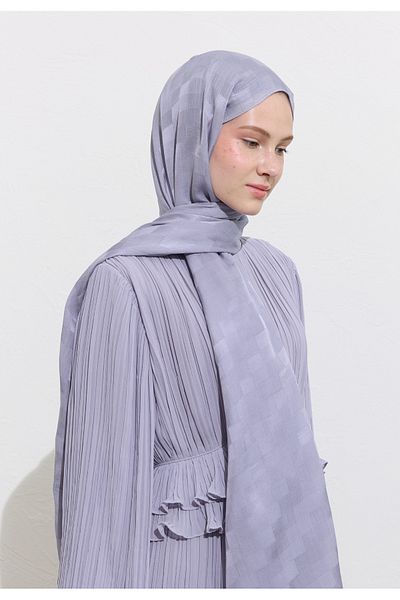 Freshscarfs Nori̇ Silk Jacquard Shal Lavender