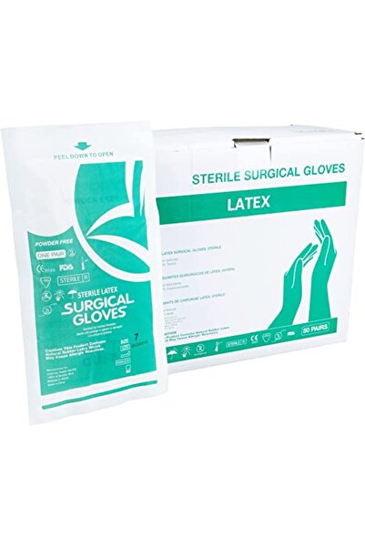None قفازات جراحية من اللاتكس P/F N50