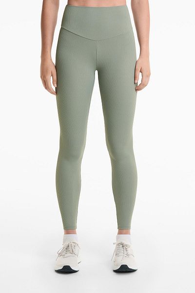 Oysho Comfortlux high rise rib 65cm ankle-length leggings