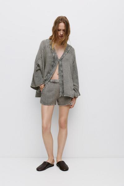 Pull & Bear Kırışık efektli bluz