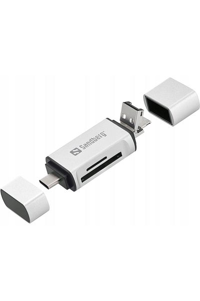 Sandberg Czytnik kart USB-C+USB+MicroUSB 136-28