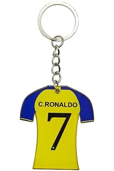 Generic Al Nassr FC Keyring – Jersey Style Football Club Souvenir Keychain for Kids and Adults 8+