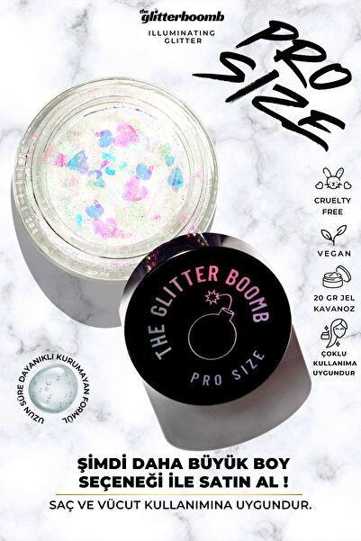 the glitter boomb the glıtter boomb - jel glitter - In love 20gr PRO SIZE