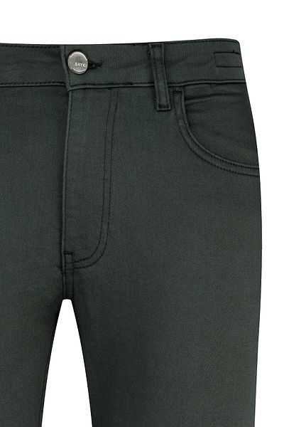 Hatemoğlu Khaki Slim Fit Cotton 5 Pocket Canvas Trousers