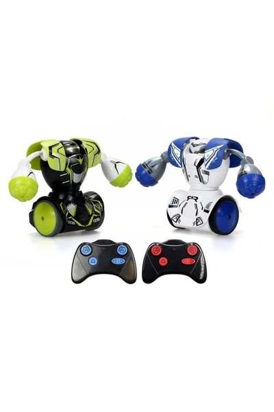 divendi-ro Set de roboți de jucărie, cu telecomandă, ochi iluminați cu LED, 5 mișcări, efect sonor, multicolor