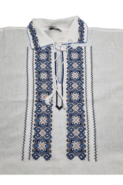 OEM Traditional shirt, folk motif embroidery, 100% cotton, men's navy blue XXXL