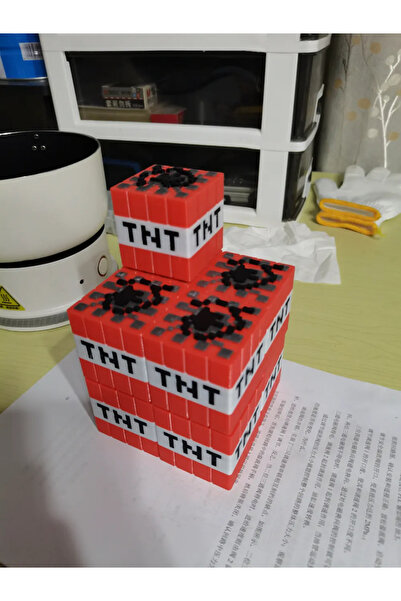 Lumina3D 3d Minecraft Tnt 3'lü