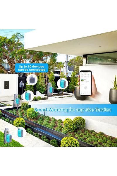 D&K WONDER Wi-Fi Gateway, ZigBee, Bluetooth, control 20 irrigation devices, Smart Home Tuya, Black