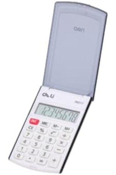 Deli آلة حاسبة جيب محمولة بلاستيكية 8 أرقام