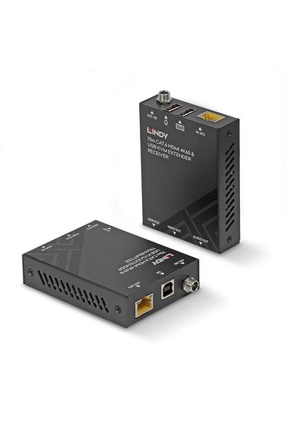 Electronica Extender Lindy 70m Cat.6 HDMI 4K60, USB i Audio KVM, 39383