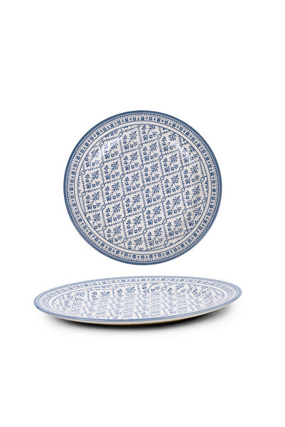 Claytan Plethora 9 inch Ceramic Soup Plate (Grey & White, Set Of 1)