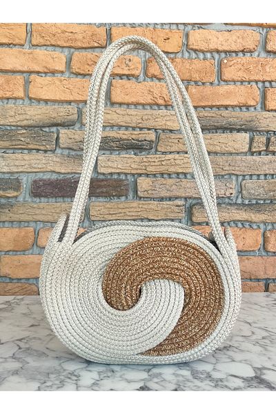 Hasırhane Jute Straw Special Design Women's Infinity Bag