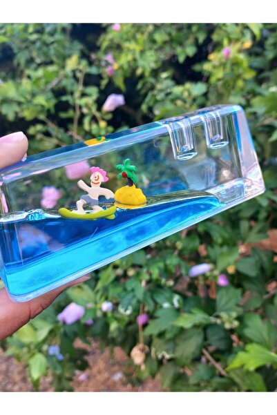 zeynobella Kalemlikli Sörfçü Figürlü Batmayan Gemi içi Sulu Renkli Figürlü Se...